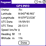 GPS Information on Handspring Visor Prism